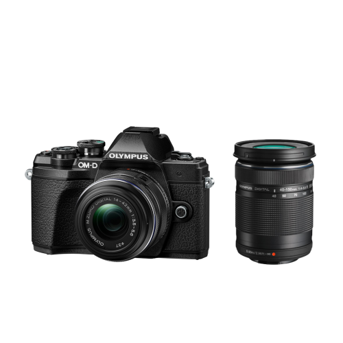 Фотоаппарат Olympus OM-D E-M10 Mark III 14-42IIR Double Zoom Kit с объективами 14-42IIR и 40-150mm черный (V207071BE010)