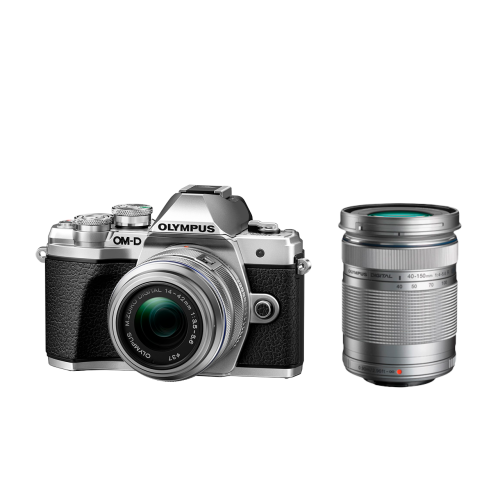 Фотоаппарат Olympus OM-D E-M10 Mark III 14-42IIR Double Zoom Kit с объективами 14-42IIR и 40-150mm серебристый (V207071SE010)